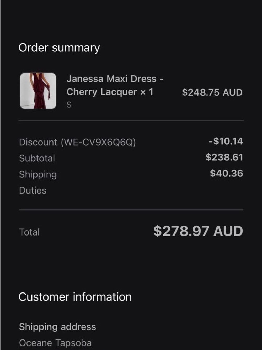 Babyboo Janessa Maxi Dress – Cherry Lacquer - Picture 8 of 8